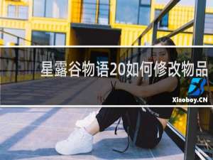 星露谷物语 如何修改物品