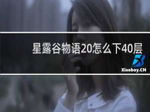 星露谷物语 怎么下40层