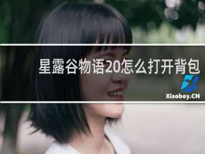 星露谷物语 怎么打开背包