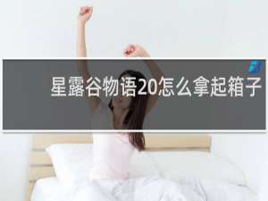 星露谷物语 怎么拿起箱子