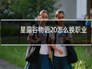 星露谷物语 怎么换职业