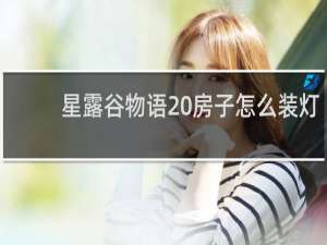 星露谷物语 房子怎么装灯