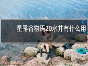 星露谷物语 水井有什么用