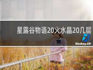 星露谷物语 火水晶 几层