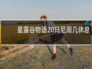 星露谷物语 玛尼周几休息