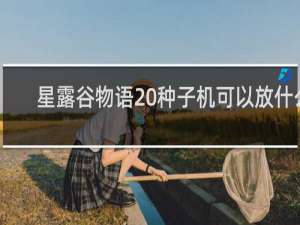 星露谷物语 种子机可以放什么