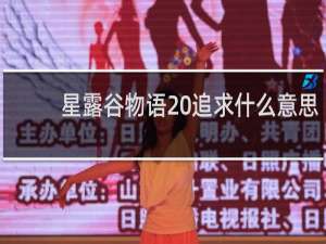 星露谷物语 追求什么意思