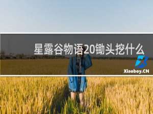 星露谷物语 锄头挖什么