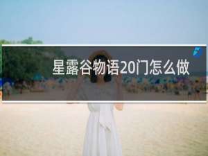 星露谷物语 门怎么做