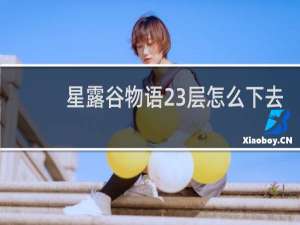 星露谷物语23层怎么下去