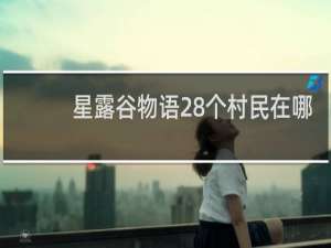 星露谷物语28个村民在哪