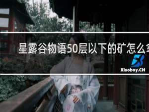 星露谷物语50层以下的矿怎么拿