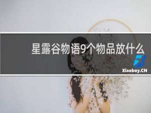星露谷物语9个物品放什么