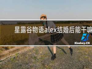 星露谷物语alex结婚后能干嘛