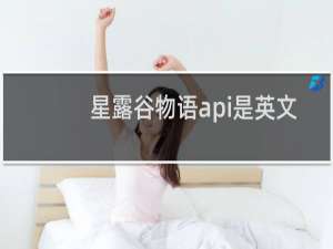 星露谷物语api是英文