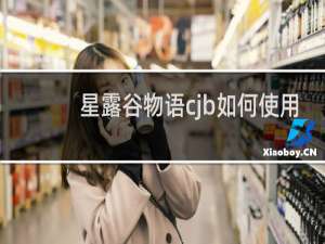 星露谷物语cjb如何使用