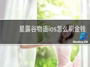 星露谷物语ios怎么刷金钱