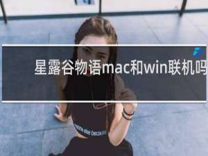 星露谷物语mac和win联机吗