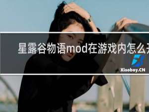 星露谷物语mod在游戏内怎么开