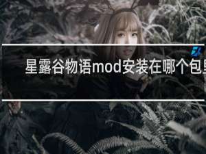 星露谷物语mod安装在哪个包里