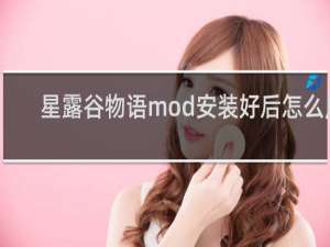 星露谷物语mod安装好后怎么用