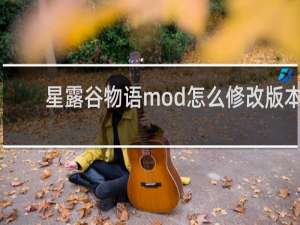 星露谷物语mod怎么修改版本