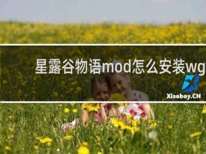 星露谷物语mod怎么安装wg