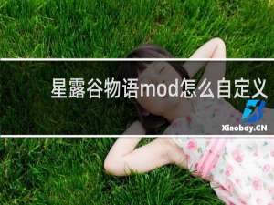 星露谷物语mod怎么自定义