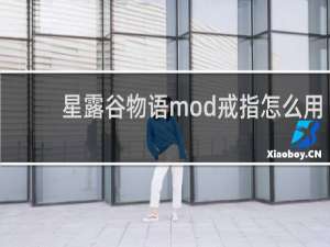 星露谷物语mod戒指怎么用