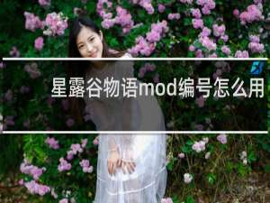 星露谷物语mod编号怎么用