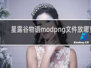 星露谷物语modpng文件放哪里