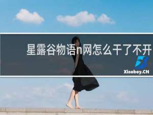 星露谷物语n网怎么干了不开