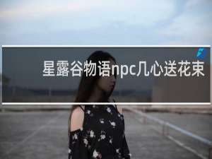 星露谷物语npc几心送花束