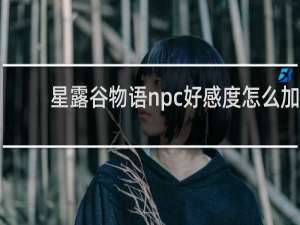 星露谷物语npc好感度怎么加