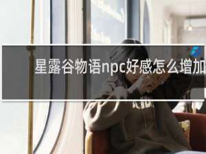 星露谷物语npc好感怎么增加