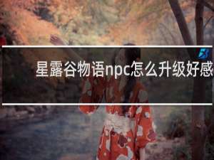 星露谷物语npc怎么升级好感