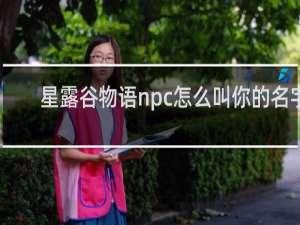 星露谷物语npc怎么叫你的名字