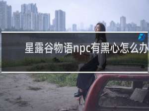 星露谷物语npc有黑心怎么办