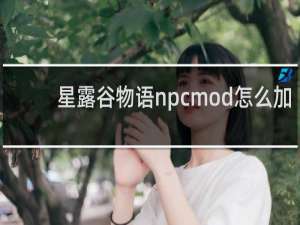 星露谷物语npcmod怎么加