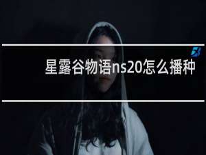 星露谷物语ns 怎么播种