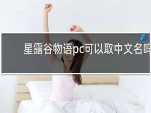 星露谷物语pc可以取中文名吗