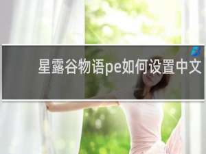星露谷物语pe如何设置中文