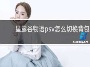 星露谷物语psv怎么切换背包