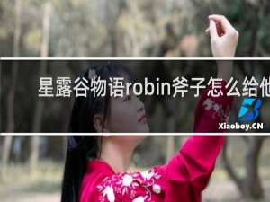 星露谷物语robin斧子怎么给他