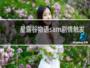 星露谷物语sam剧情触发