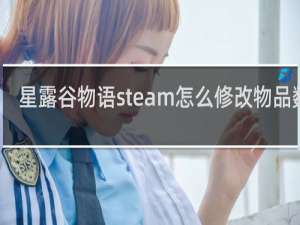 星露谷物语steam怎么修改物品数量