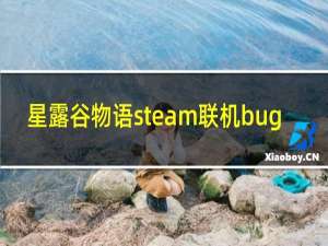 星露谷物语steam联机bug