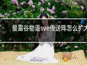 星露谷物语sve传送阵怎么扩大