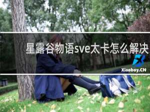 星露谷物语sve太卡怎么解决