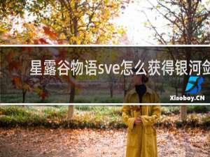 星露谷物语sve怎么获得银河剑